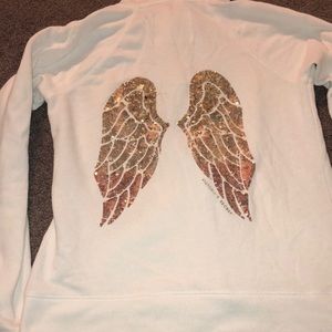 Victoria Secret Angle wings hoodie front zip